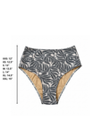 Palma High Waisted Bottoms | Modest Leaf Print Bikini Bottoms