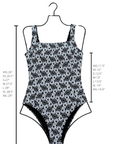 Daisy One Piece | Floral Square Neck Swimsuit