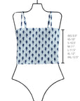 Porto Top | Shirred Tube Top Tankini with Removable Straps