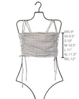 August Top | Gingham Tankini Top with Customizable Ruching