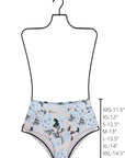 Jasmine High Waisted Bottoms | White Floral Bikini Bottoms
