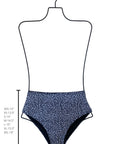 Stella High Waisted Bottoms | Black Floral Tankini Bottoms