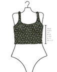 Savannah Top | Floral Textured Square Neck Tankini Top