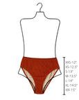 Ginger High Waisted Bottoms | Crepe Textured Swim Bottoms