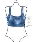 Georgia Top | Gingham Tankini Top with Side Cutouts