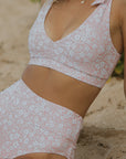 High Waisted Tummy Control V Neck Bikini