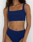 Capri Bikini Top | Crinkle Textured Square Neck Swim Top
