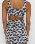 Daisy Swim Skirt | Floral Asymmetric Drawstring Swim Skirt