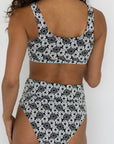 Daisy Bikini Top | Textured Floral Square Neck Bikini Top