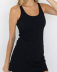 Eclipse Swim Dress | Black Floral Scoop Neck Swim Dress