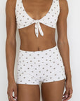 Eleanor High Waisted Swim Shorts | Polka Dot Full Coverage Modest Swim Shorts