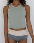 Havasu Top | Ribbed Supportive High Neck Tankini Top