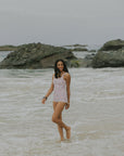 June Bodysuit | Floral Square Neck Swim Bodysuit with Shorts