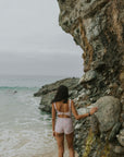 June Bodysuit | Floral Square Neck Swim Bodysuit with Shorts
