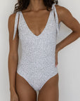 Magnolia One Piece | V Neck Floral Tie Strap Swimsuit