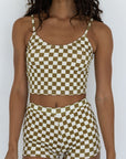 Myrtle Top | Ribbed Scoop Neck Tankini Top