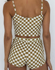 Myrtle Top | Ribbed Scoop Neck Tankini Top
