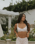 Rosie High Waisted Swim Shorts | Dainty Floral Full Coverage Modest Swim Shorts