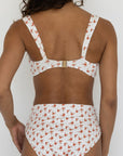 Rosie Bikini Top | Dainty Red Floral Underwire Bikini Top