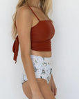 Sandstone Top | Adjustable Tie Back Tankini Top