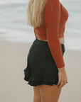 Black Full Coverage Swim Shorts