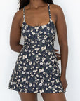 Sydney Swim Dress | Floral Crisscross Back Swim Dress with Built-In Support