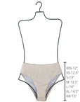 High Tide Bottoms | White Crinkle Textured Bikini Bottoms