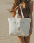 Geode Canvas Beach Bag | Durable Zippered Beach Tote Bag