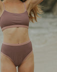Cute Full Coverage High Waisted Bikini for Teens