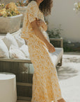 Floral two piece set and linen two piece set for women.