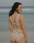 Full coverage neutral trendy bikini set