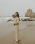 Brown muslin matching loungewear set for women.