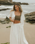 Two piece skirt set for women.