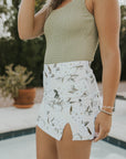 Jasmine Swim Skirt | Floral High Waisted Swim Skirt