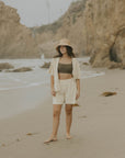 Nursing friendly loungewear top for women.