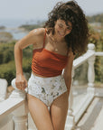 Cute Floral Neutral Tankini for Christian Women