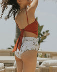 Neutral Full Coverage High Waisted Bikini Bottoms for Women