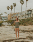 High Waisted Full Coverage Boy Short Bikini