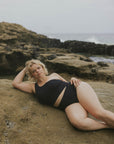 Full Coverage Sexy One Shoulder Black Bikini