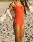Red baywatch swimsuit