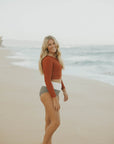 color block modest high waisted tankini bottoms