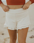 womens swim shorts cream modest swimsuit
