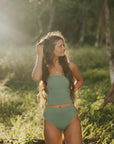 Cute modest textured tankini top