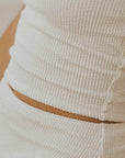 Cute modest white tankini