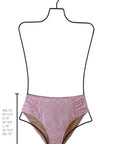 Peony High Waisted Bottoms | Textured Floral Ruched Swim Bottoms