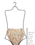 Sol High Waisted Bottoms | Yellow Honeycomb Textured Bikini Bottoms