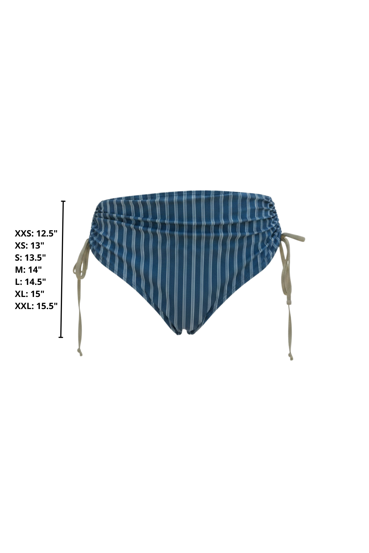 Harbor High Waisted Bottoms | Retro Striped Blue Green Full Coverage Swim Bottoms