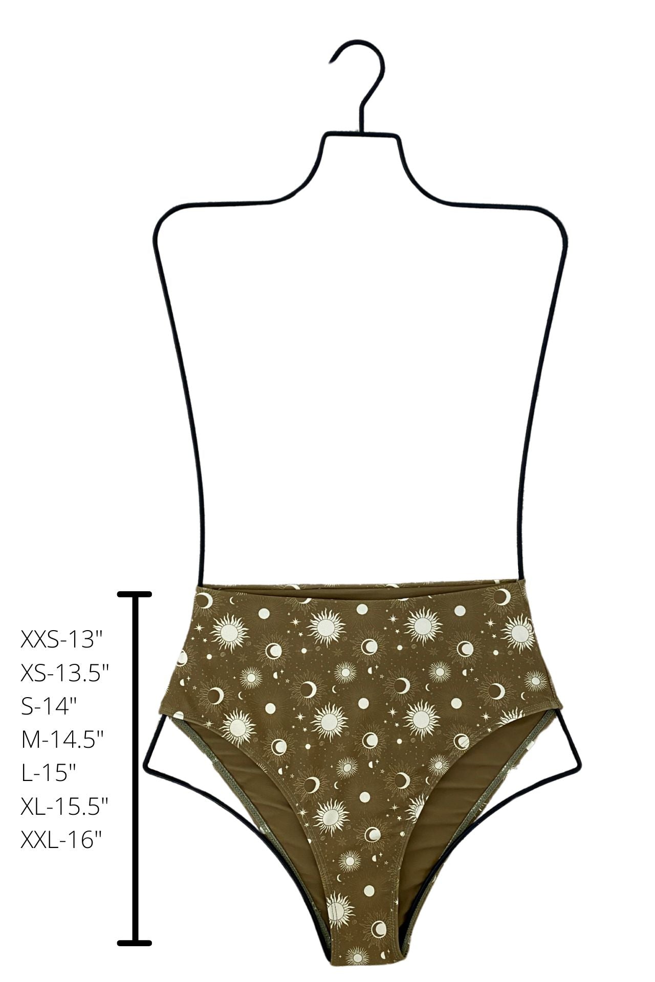 Celeste High Waisted Bottoms | Celestial Print Comfortable Bikini Bottoms