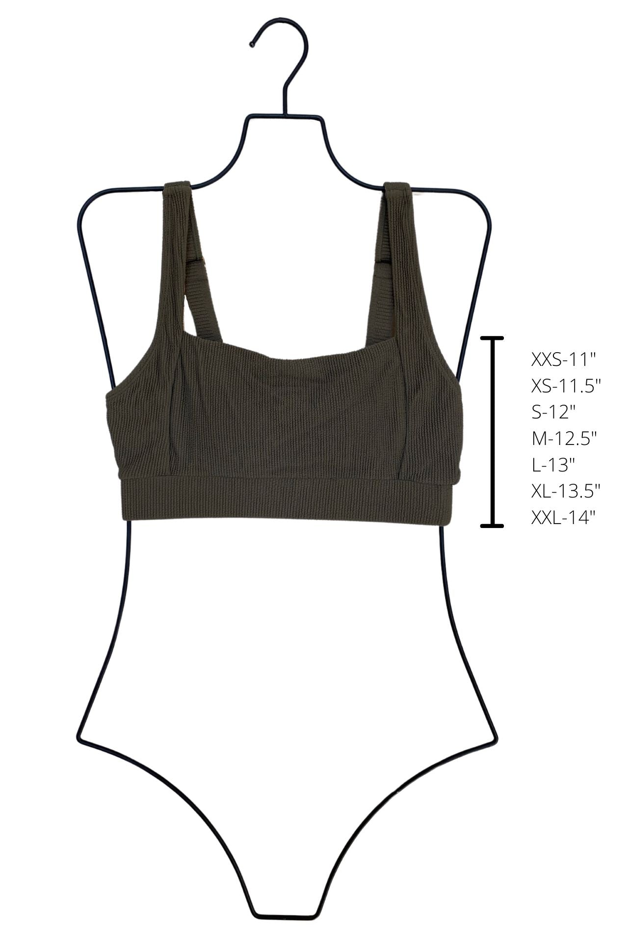 Cabo Bikini Top | Square Neck Swim Top with Adjustable Straps