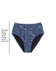 Cobalt High Waisted Bottoms | Blue Floral Modest Swim Bottoms